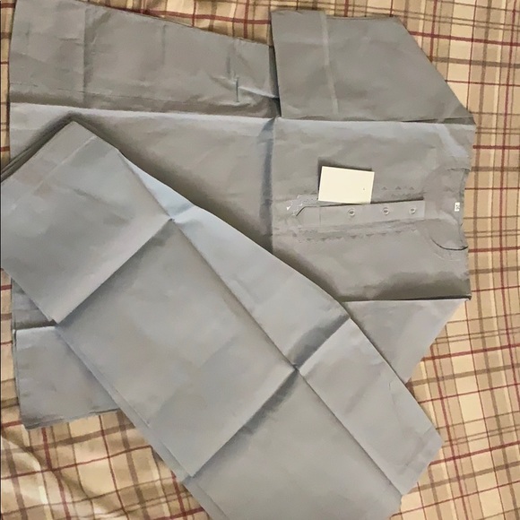 Grey embroidery  kurta pajama - Picture 1 of 2